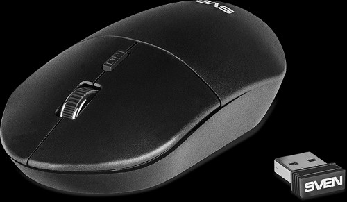 Беспроводная мышь SVEN RX-515SW чёрная (2,4 GHz, 3+1кн. бесш. кн., 800-1600DPI, блист) Sven RX-515SW Беспроводная мышь SVEN RX-515SW чёрная (2,4 GHz, 3+1кн. бесш. кн., 800-1600DPI, блист) Sven RX-515SW