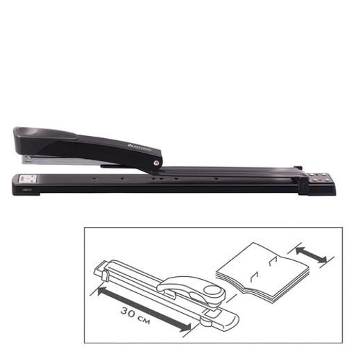 Степлер брошюровочный BRAUBERG &quot;Universal&quot;, до 25 листов, С ФУНКЦИЕЙ БРОШЮРОВАНИЯ, черный,  №24/6, 26/6