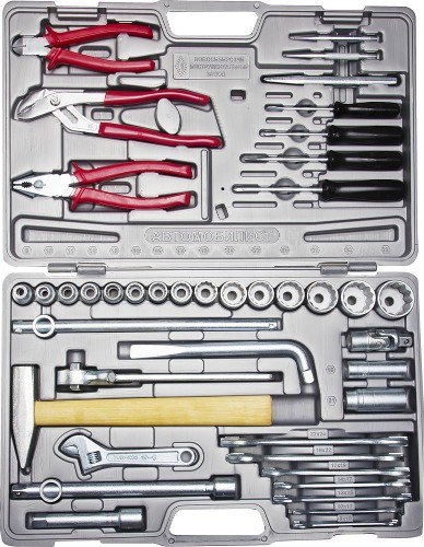 НИЗ "АВТОМОБИЛИСТ-1", 42 шт, 1/2", набор слесарно-монтажного инструмента в пластиковом кейсе (27625-H42)