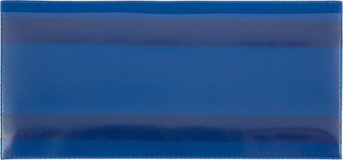 Карман для маркировки самоклеющийся синий 150x67 мм горизонт. (10шт/уп)