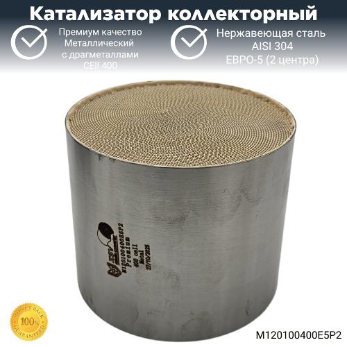 Полированный премиум катализатор Euro-5 120x100 (2 центра) 400 cell