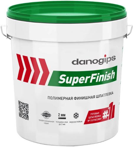 Danogips SuperFinish шпатлёвка готовая финишная, белая,11л