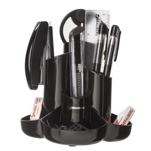 Канцелярский набор с наполнением BRAUBERG &quot;Богемия&quot;, 10 предметов, черный