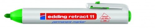 Перманентный маркер Edding RETRACT E-11/4 зелёный, с кнопочным механизмом; 1,5-3; E-11#4