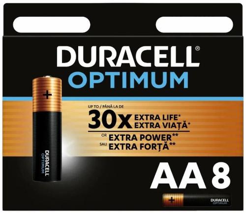 Батарейка Duracell 5014069 АА алкалиновые 1,5v 8 шт./бл. LR6-8BL Optimum