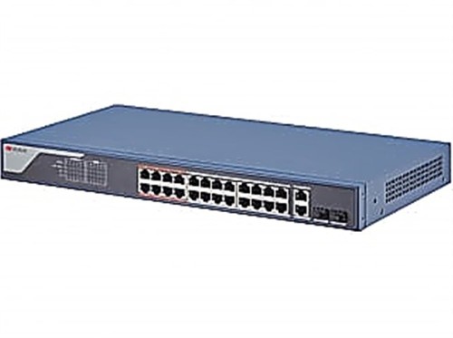 L2, Смарт-управляемый коммутатор SWT-1326P HiWatch, 24 10/100M RJ45 PoE-порт, 2 1000M комбо-порт, 802.3af/at, бюджет PoE.