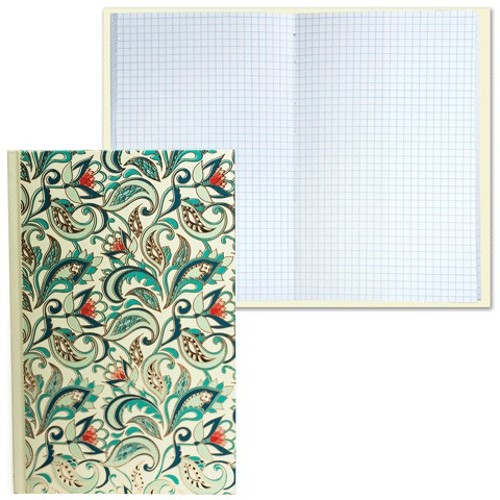Блокнот в книжном переплете А5 (135х206 мм), 80 л., твердый переплет, клетка, фольга, BRAUBERG, "Узор"