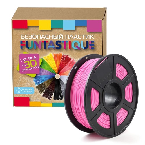 Катушка пластиковая Funtastique PLA-1KG-PK,1.75 мм,1 кг (Розовый)