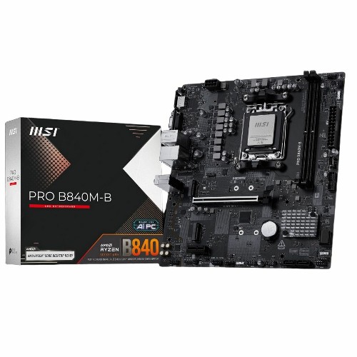 Материнская плата MSI PRO B840M-B, AM5, AMD B840, mATX, RTL (PRO B840M-B)