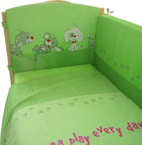 Комплект в кроватку Фея &quot;Веселая игра&quot; 6 предметов, зеленый
