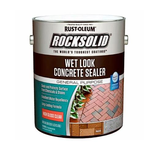 Rust-Oleum Rocksolid Wet Look Concrete Sealer Пропитка с эффектом мокрого камня, бесцветный, 3,78 л