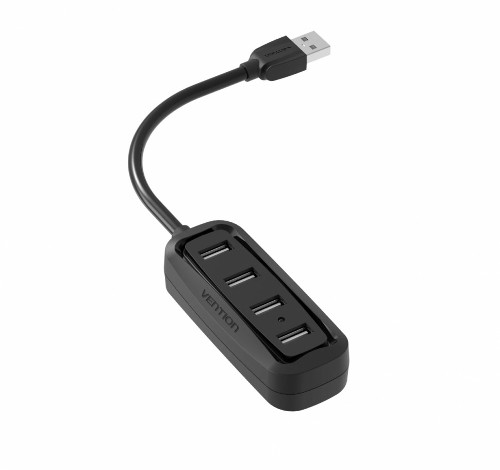 Концентратор Vention USB 2.0 на 4 порта Черный - 1м. Vention VAS-J43-B100