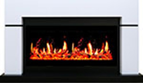 Камин Royal Flame Lindos с очагом 5D V-ART 40, белый с черным