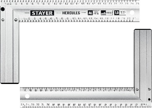 STAYER 250 мм, жесткий столярный угольник, Professional (3432-25)