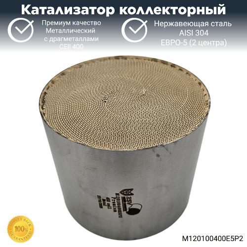 Полированный премиум катализатор Euro-5 120x100 (2 центра) 400 cell