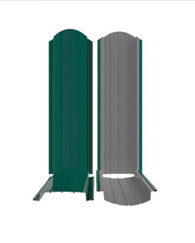 Евроштакетник Ш-10 "ПАЛИСАД" ОЗП, Полимер RAL 6005 Зеленый мох Радиус 1,2 м.
