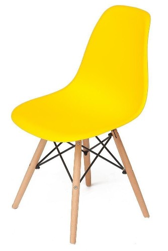 Стул CINDY, бук/пластик желтый