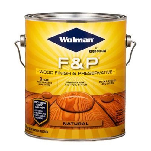 Wolman F&P Finish And Preservative Защитное масляное покрытие с воском, натуральное дерево, 3,78 л