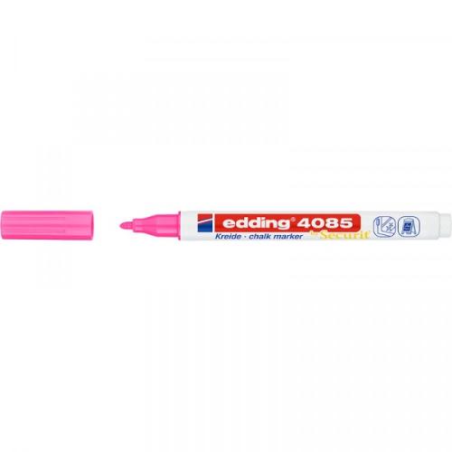 Меловой маркер Edding 4085, круглый наконечник, 1-2 мм Неон розовый