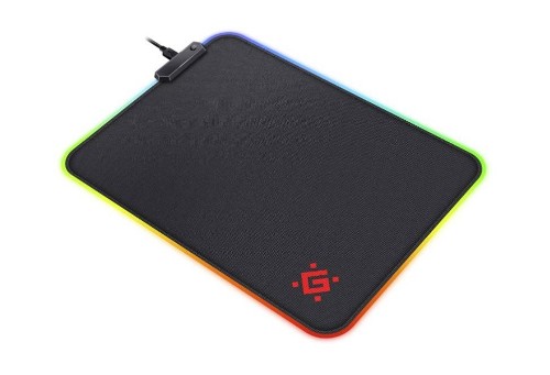 Defender Игровой коврик Black L Light 350*300*4 мм, RGB