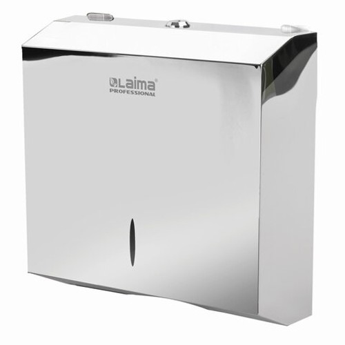 Диспенсеры для бумажных полотенец настенные LAIMA PROFESSIONAL INOX 605695 (Система H2), Interfold, нержавеющая сталь, зеркальный