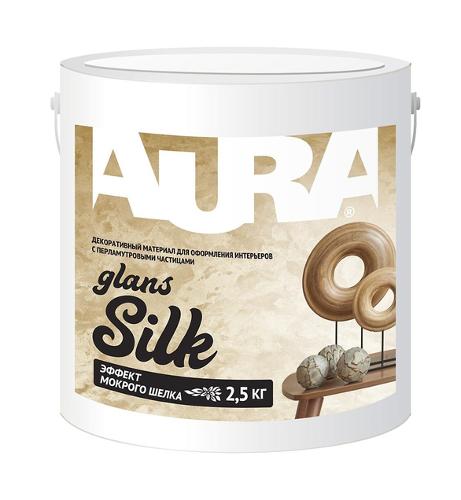 Aura Silk Glans штукатурка для внутренних работ декоративно-отделочая акриловая, 2,5кг