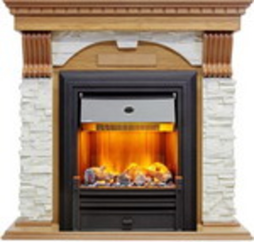 Камин Dimplex Dublin арочный сланец белый с очагом Brookline Black (дуб) 1184906596