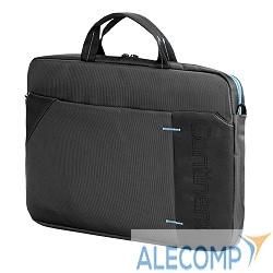 Сумка Continent CC-205 GB(нейлон, серый, с голубой отстрочкой, 15.6'')