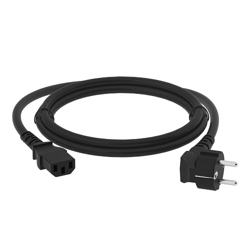 GCR Кабель питания PROF 5.0m, евровилка угловая Schuko - С13, черный, 3*1,5mm GreenConnect GCR-55097