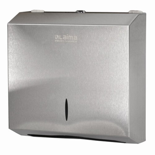 Диспенсеры для бумажных полотенец настенные LAIMA PROFESSIONAL INOX 605694, (Система H2) Interfold, нержавеющая сталь, матовый