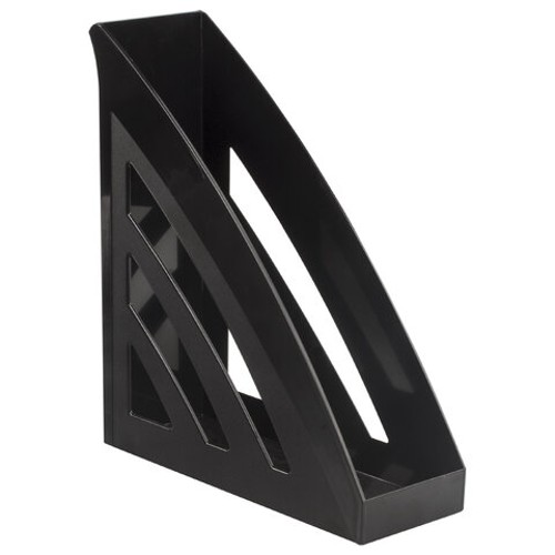Лоток для бумаг вертикальный BRAUBERG &quot;Office style&quot;, 245х90х285 мм, черный