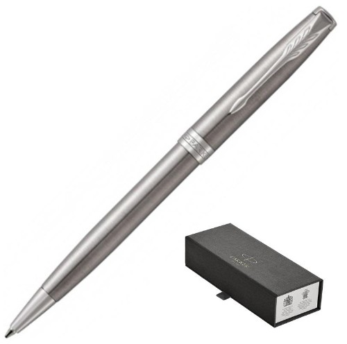 Ручка шариковая PARKER SONNET STAINLESS STEEL СT черный 0,8мм 1931512