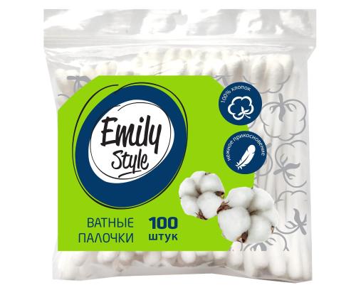 Палочки ватные Emily Style zip  пакет 100шт/уп