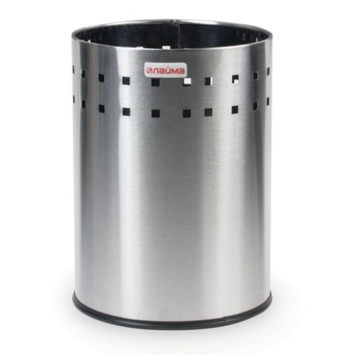 Корзина для бумаг металлическая  ЛАЙМА &quot;Bionic&quot;, 7 л, матовая, перфорированная, несгораемая