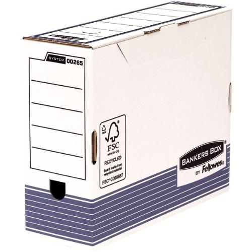 Переносной короб с крышкой Fellowes Bankers Box System 100 mm A4 синий  FastFold™, 100 x 315 x 260 мм FS-00265