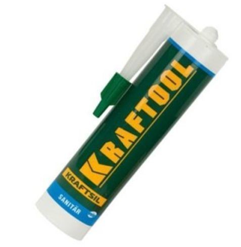 Герметик силиконовый прозрачный санитарный 300мл, KRAFTOOL 41255-2