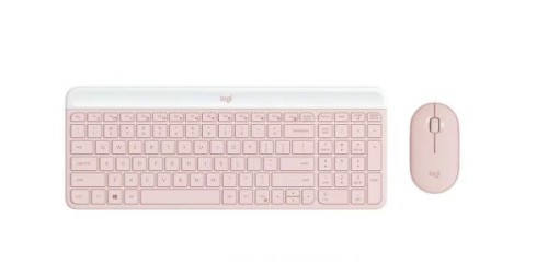 Клавиатура + мышь Logitech MK470 Rose pink USB беспроводная slim