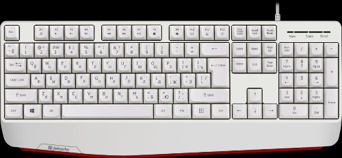 Defender Проводная клавиатура Atom HB-546 RU,белый,104+FN,1.8м Defender 45547 Defender Проводная клавиатура Atom HB-546 RU,белый,104+FN,1.8м Defender 45547