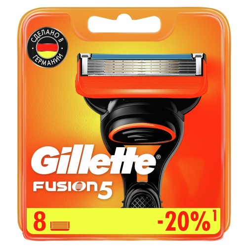 Сменные кассеты для бритья Gillette FUSION 8шт