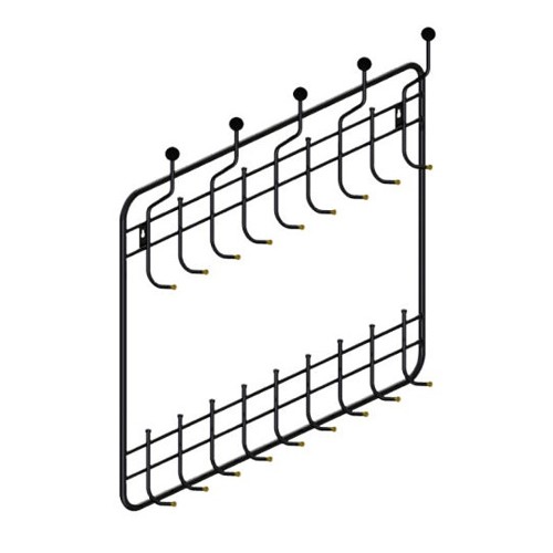 Вешалка для одежды двухъярусная 1100-К, чёрная, Титан