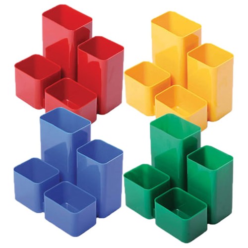 Подставка-органайзер без наполнения СТАММ &quot;Юниор&quot;, 86х108х102 мм, 4 отделения, ассорти, ОР305