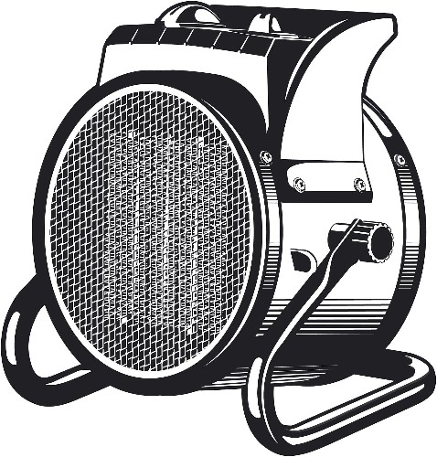 ЗУБР 2 кВт, электрическая тепловая пушка (ТПК-2Р)