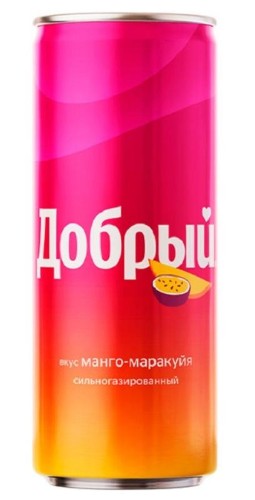 Напиток Добрый Манго-Маракуя газ. 0,33л ж/б 12шт/уп