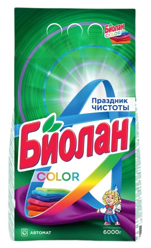 Порошок стиральный СМС Биолан Color Автомат 6000гр