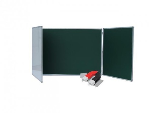 Доска магнитно-маркерная 120x340 BOARDSYS трехэлементная меловая/маркерная белая/зеленая Доска магнитно-маркерная 120x340 BOARDSYS трехэлементная меловая/маркерная белая/зеленая