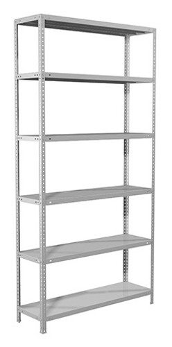 Стеллаж Практик MS пол.:6 единая 2200x1000x300мм серый (S24199173602)