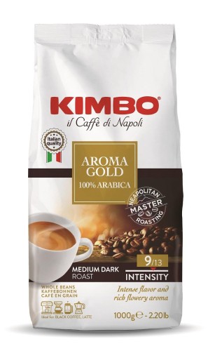 Кофе Kimbo Aroma Gold 100% арабика в зернах, 1кг