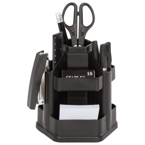 Канцелярский набор с наполнением STAFF &quot;Офисный&quot;, 14 предметов, офисный, вращающаяся конструкция