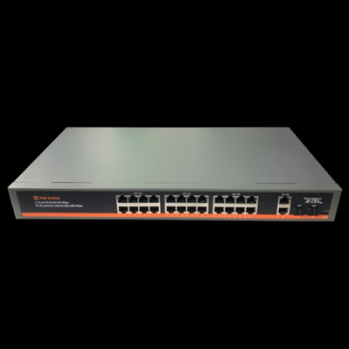 ATEC-POE24L Коммутатор PoE, 100-240 В, 24 порта