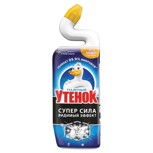 Средства для чистки туалетных комнат 500 мл ТУАЛЕТНЫЙ УТЕНОК Супер Сила "Видимый Эффект", 696888 Средства для чистки туалетных комнат 500 мл ТУАЛЕТНЫЙ УТЕНОК Супер Сила "Видимый Эффект", 696888